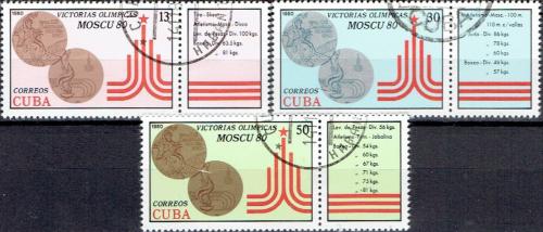 Potov znmky Kuba 1980 LOH Moskva Mi# 2515-17