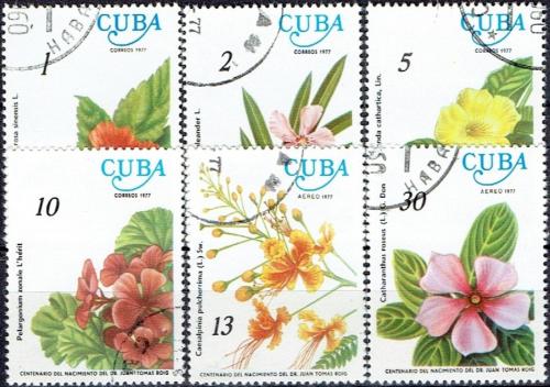 Potov znmky Kuba 1977 Kvety Mi# 2217-22