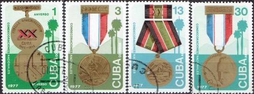 Potov znmky Kuba 1977 Sttn vyznamenn Mi# 2230-33