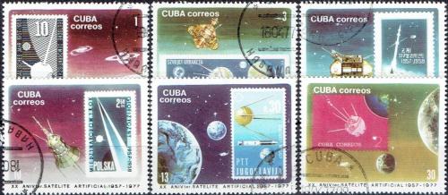Potov znmky Kuba 1977 Start Sputniku Mi# 2208-13