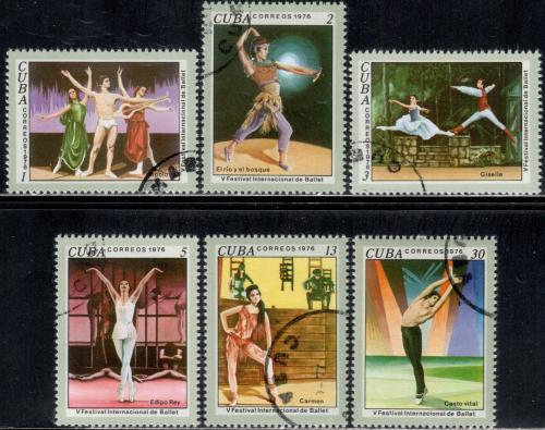 Potov znmky Kuba 1976 Balet Mi# 2168-73