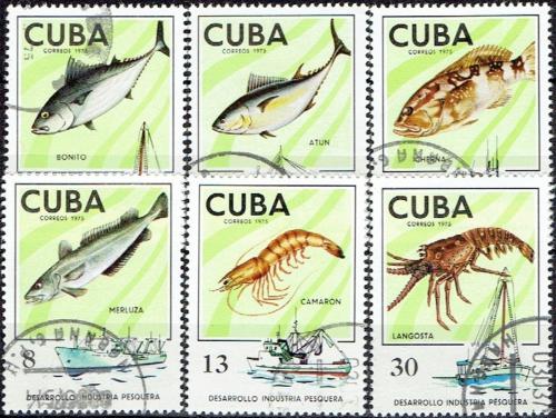 Potov znmky Kuba 1975 Rybolov Mi# 2030-35