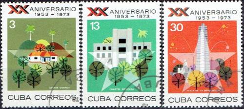 Potov znmky Kuba 1973 Vro revolcia Mi# 1887-89