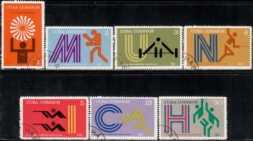 Potov znmky Kuba 1972 LOH Mnichov Mi# 1790-96