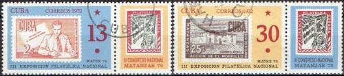 Potov znmky Kuba 1972 vstava MATEX A Mi# 1819-20