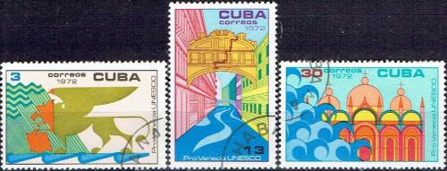 Potov znmky Kuba 1972 Ochrana Bentek UNESCO Mi# 1828-30