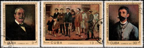 Potov znmky Kuba 1971 Umenie Mi# 1730-32