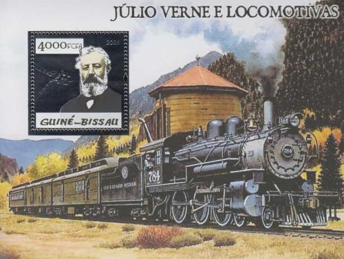 Potov znmka Guinea-Bissau 2005 Parn lokomotvy, Jules Verne Mi# Block 476