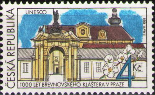 Potov znmka esko 1993 Bevnovsk klter v Praze, 1000. vroie Mi# 7