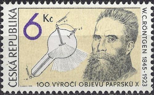 Potov znmka esko 1995 Wilhelm Conrad Rntgen Mi# 91