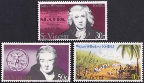 Potov znmky Svt Vincent 1973 William Wilberforce, filantrop Mi# 332-34