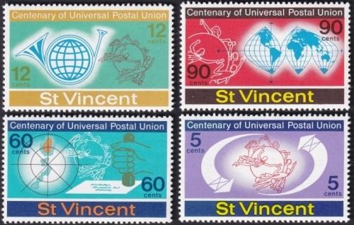 Potov znmky Svt Vincent 1974 UPU, 100. vroie Mi# 354-57