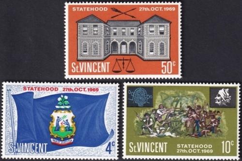 Potov znmky Svt Vincent 1969 Samosprva Mi# 255-57