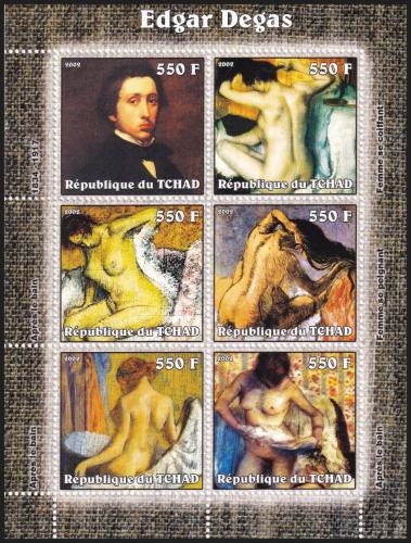 Potov znmky ad 2002 Umenie, Edgar Degas IB Mi# 2376-81 Bogen Kat 15