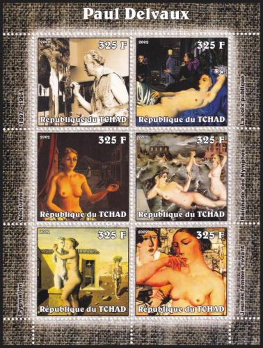 Potov znmky ad 2002 Umenie, Paul Delvaux Mi# 2328-33 Bogen Kat 9