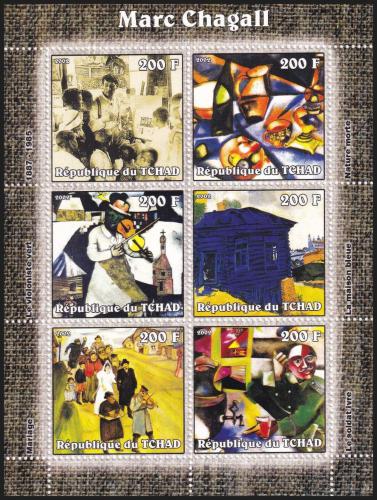 Potov znmky ad 2002 Umenie, Marc Chagall Mi# 2310-15 Bogen