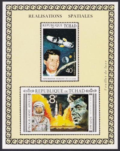 Potov znmky ad 1971 Program Apollo, J. F. Kennedy RARITA Mi# Block 14 B Kat 50