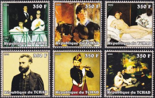 Potov znmky ad 2002 Umenie, Edouard Manet Mi# 2334-39 Kat 9.50