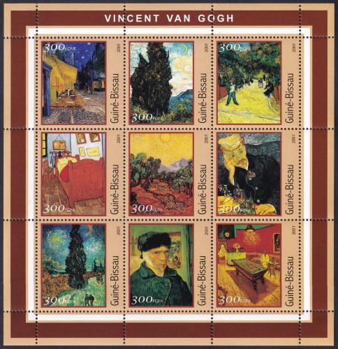 Potov znmky Guinea-Bissau 2001 Umenie, Vincent van Gogh Mi# 1651-59 Kat 11