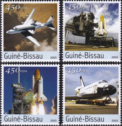 Potov znmky Guinea-Bissau 2003 Raketopln Columbia Mi# 2072-75 Kat 7.50