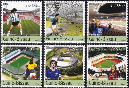 Potov znmky Guinea-Bissau 2004 MS ve futbale, futbalisti Mi# 2719-24 Kat 10