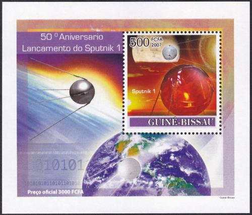 Potov znmka Guinea-Bissau 2007 Sputnik 1 DELUXE Mi# 3681 Block