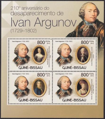 Potov znmky Guinea-Bissau 2012 Ivan Argunov, mal Mi# 5922-25 Kat 13