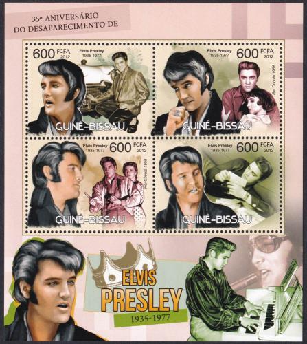 Potov znmky Guinea-Bissau 2012 Elevys Presley Mi# 5967-70 Kat 9.50