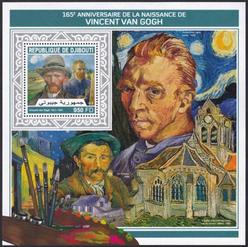 Potov znmka Dibutsko 2018 Umenie, Vincent van Gogh Mi# Block 1147 Kat 10