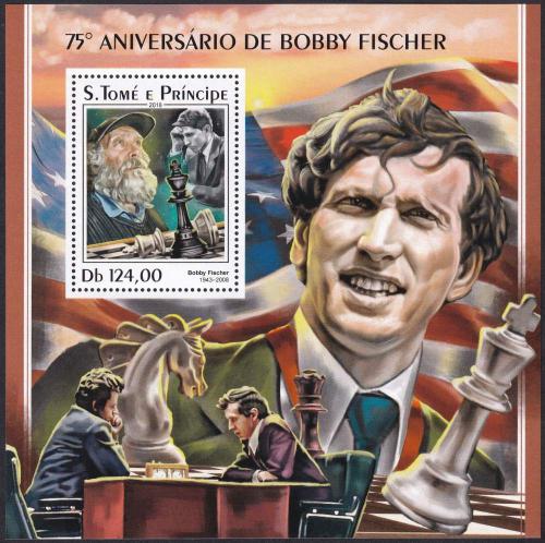 Potov znmka Svt Tom 2018 Bobby Fischer Mi# Block 1404 Kat 12