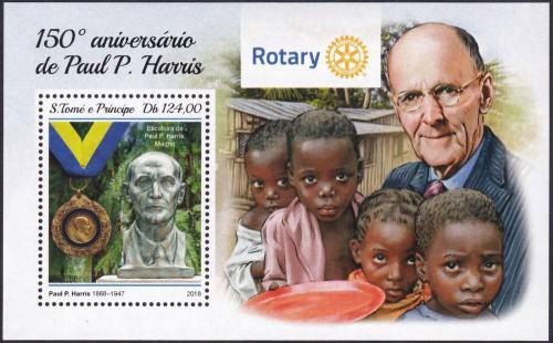 Potov znmka Svt Tom 2018 Paul Harris, Rotary Intl. Mi# Block 1434 Kat 12