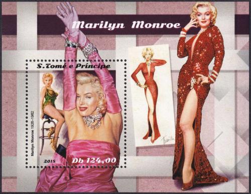 Potov znmka Svt Tom 2018 Marilyn Monroe Mi# Block 1462 Kat 12