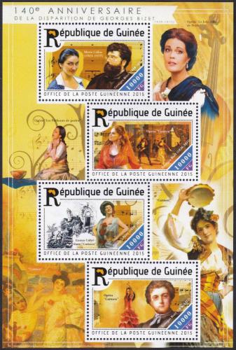 Potov znmky Guinea 2015 Georges Bizet Mi# 11093-96 Kat 16 - zvi obrzok