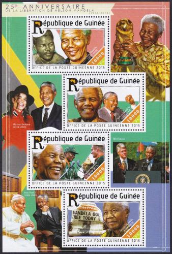 Potov znmky Guinea 2015 Nelson Mandela Mi# 11143-46 Kat 16 - zvi obrzok