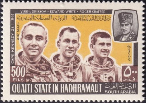 Potov znmka Aden Quaiti 1967 Astronauti Mi# 141 A Kat 8