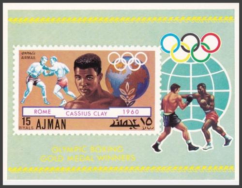 Potov znmka Admn 1971 Box, Cassius Clay Mi# Block 308 Kat 7.50