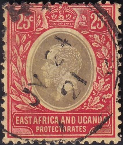 Potov znmka Britsk vchodn Afrika a Uganda 1912 Kr Juraj V. 1A Mi# 48 w