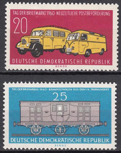 Potov znmka DDR 1960 Potovn vozy Mi# 789-90 Kat 4