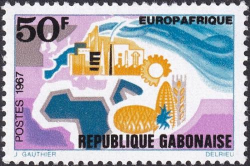 Potov znmka Gabon 1967 EUROPAFRIQUE Mi# 282