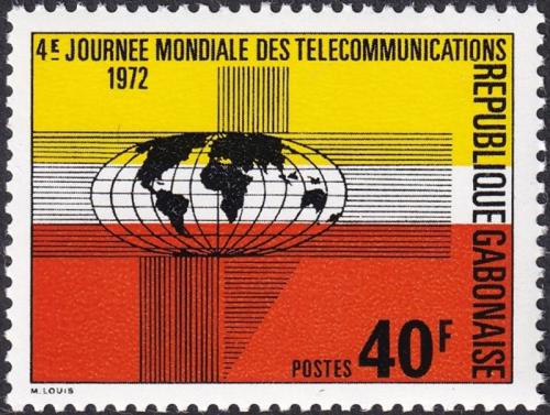 Potov znmka Gabon 1972 Svtov den telekomunikace Mi# 477