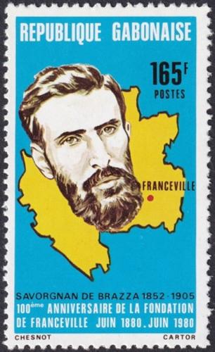 Potov znmka Gabon 1980 Pierre Savorgnan de Brazza Mi# 730