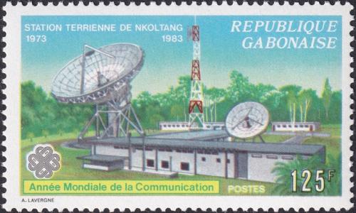 Potov znmka Gabon 1983 Svtov rok komunikace Mi# 871