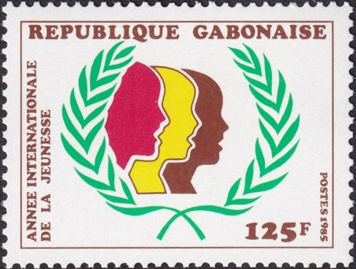 Potov znmka Gabon 1985 Medzinrodn rok mldee Mi# 928