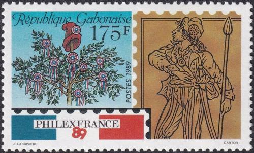 Potov znmka Gabon 1989 Vstava PHILEXFRANCE Mi# 1041