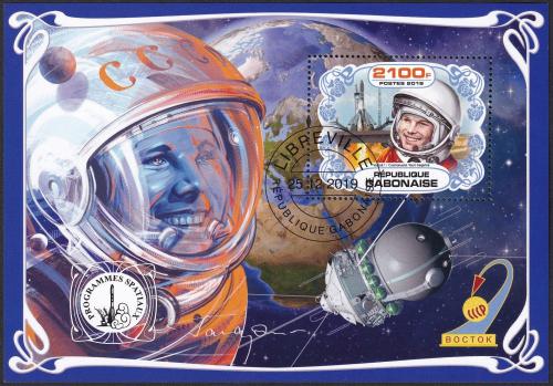 Potov znmka Gabon 2019 Prieskum vesmru, Jurij Gagarin 1B Mi# N/N