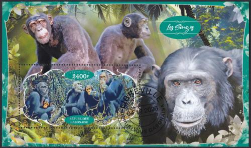 Potov znmka Gabon 2020 Opice 1B Mi# N/N