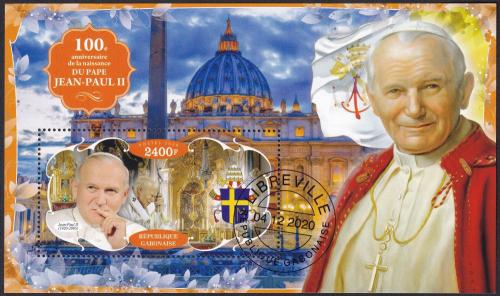 Potov znmka Gabon 2020 Pape Jan Pavel II. 1B Mi# N/N