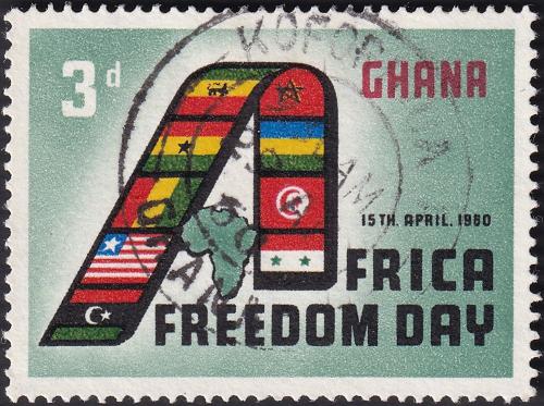 Potov znmka Ghana 1966 Vlajky nezvislch africkch stt Mi# 77