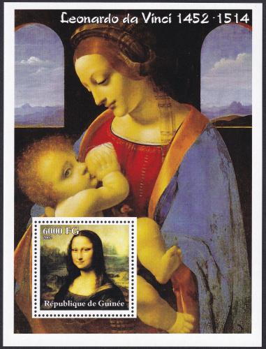 Potov znmka Guinea 2002 Umenie, Leonardo da Vinci Mi# Block 751 Kat 11