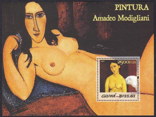 Potov znmka Guinea-Bissau 2005 Umenie, akty, Modigliani Mi# Block 508 Kat 10 - zvi obrzok